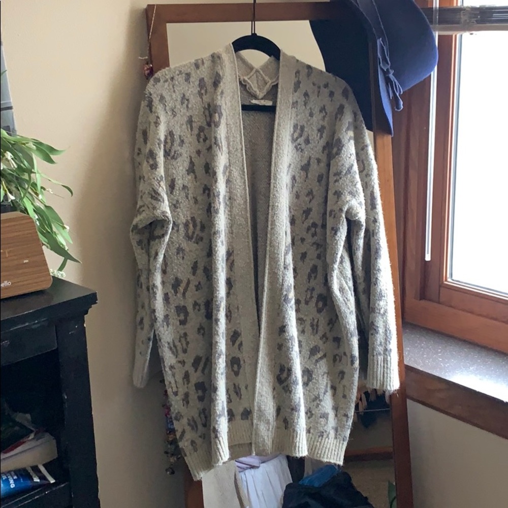 Leopard print cardigan
